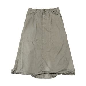 Size 12 Gloria Vanderbilt Women’s Khaki Denim Midi / Maxi Skirt